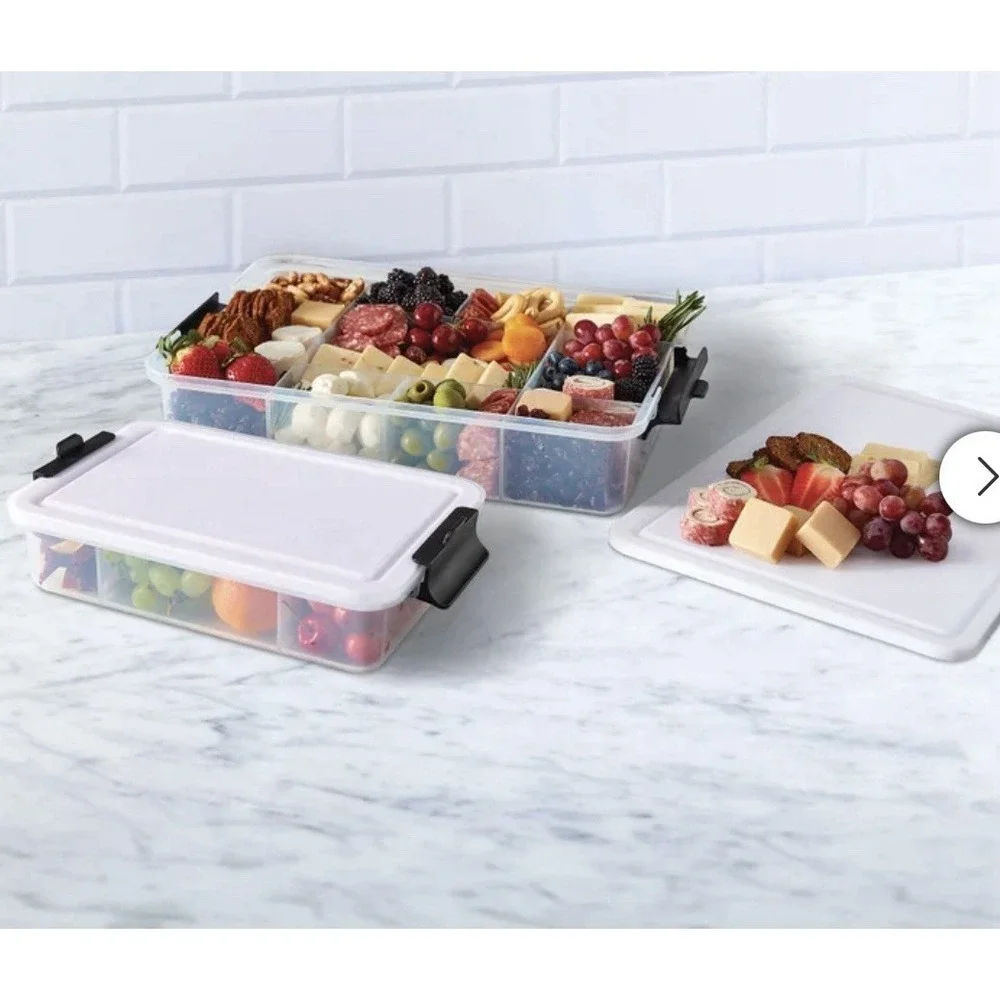 Sabatier Snacklebox 2 Piece Set with Cutting Board Lids